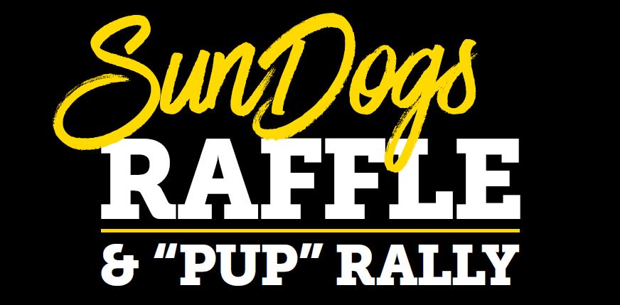 SunDogs Raffle and Pup Rally logo